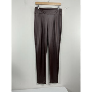 Womans Fashion Nova Pullon Faux Leather Pants Large maroon